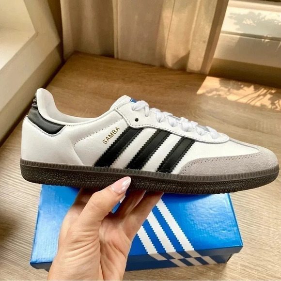 New Adidas Samba Sneakers Black White M5 / W6 - Picture 13 of 13